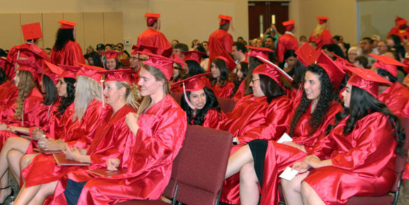 students at graduation by Bonnie Gordon